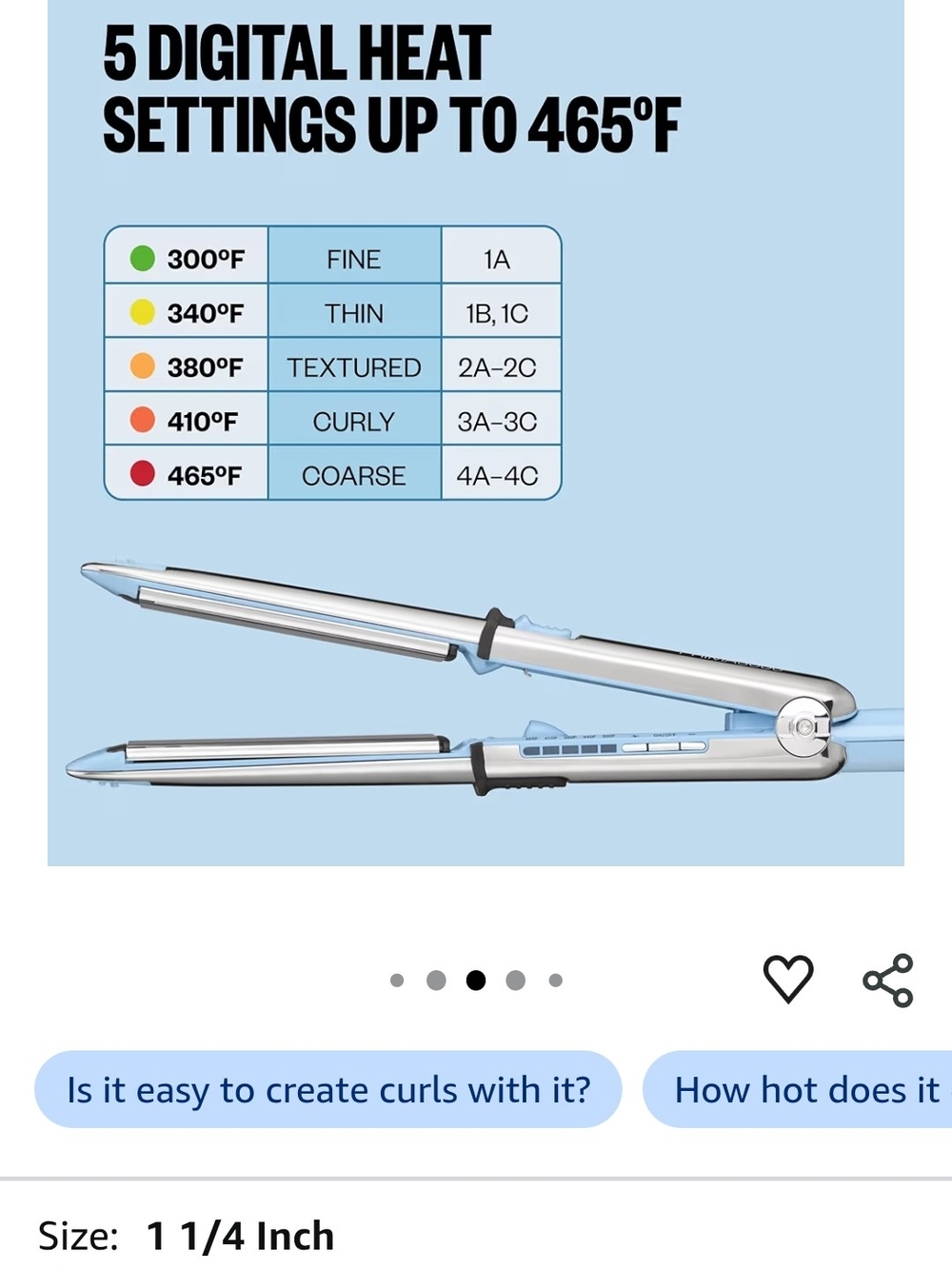 BaBylissPRO Nano Titanium Prima3000 1¼" Flat Iron - Blue/Silver - Picture 2 of 7